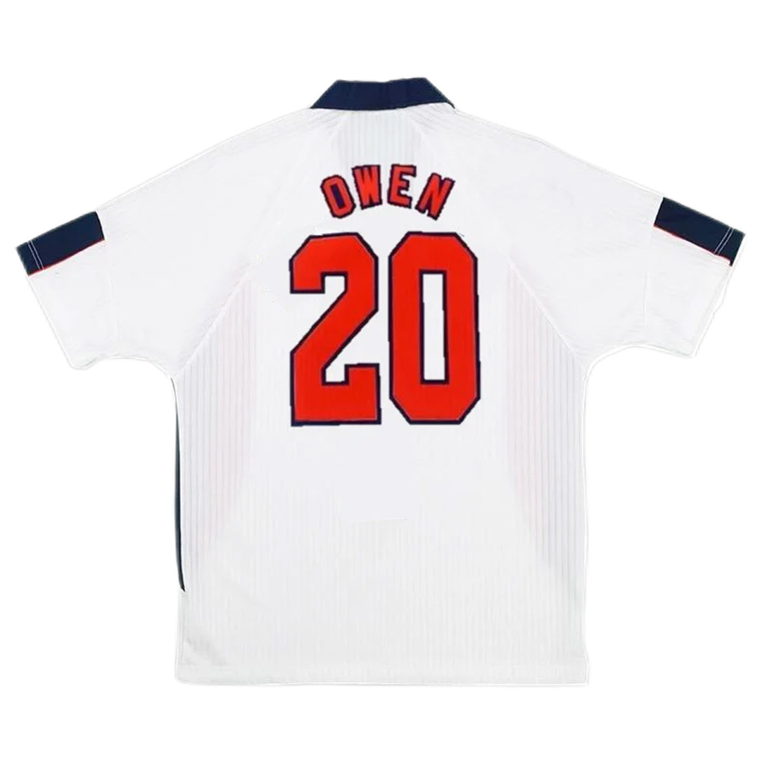 England Owen #20 Retro Jersey Home Replica World Cup 1998