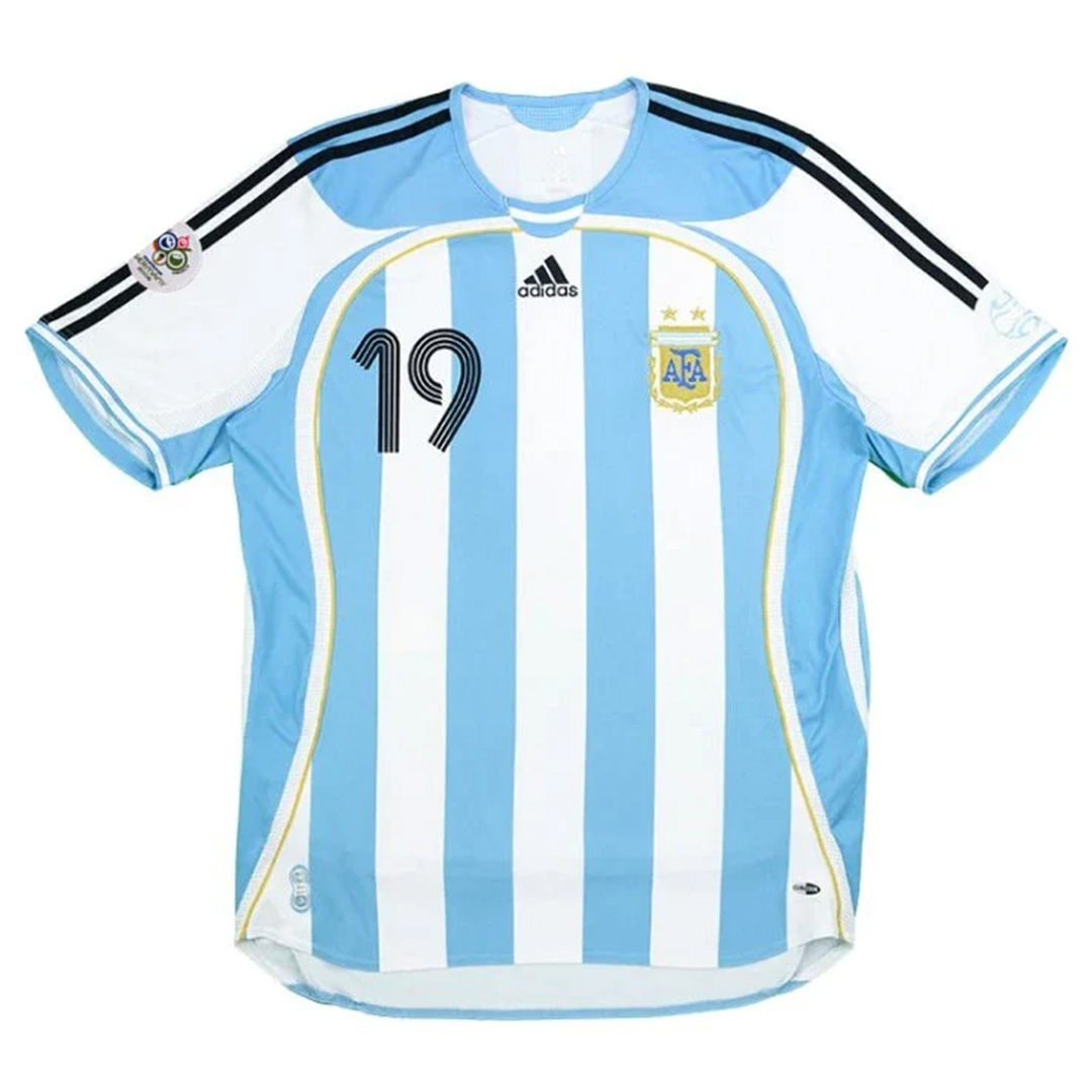 Argentina Messi #19 Retro Jersey Home World Cup 2006