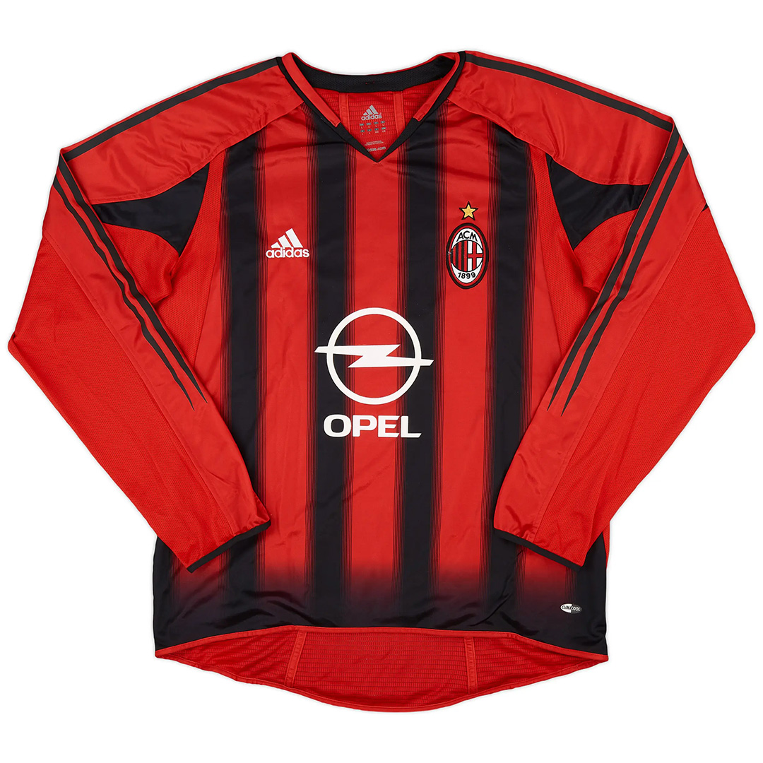 AC Milan Retro Home Long Sleeve Jersey 2004/05