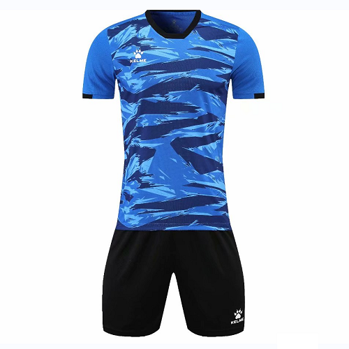 Kelme Customize Team Soccer Jersey Kit (Shirt+Short) Blue - 1003