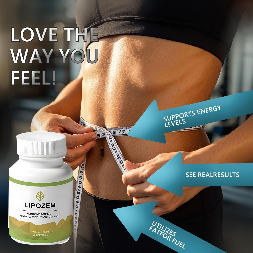 Lipo-zem Natural BHB Supplement for Energy and Vitality, Non-GMO, Gluten-Free, with Magnesium Calcium Sodium BHB Supplement,Vitality and Wellness Support