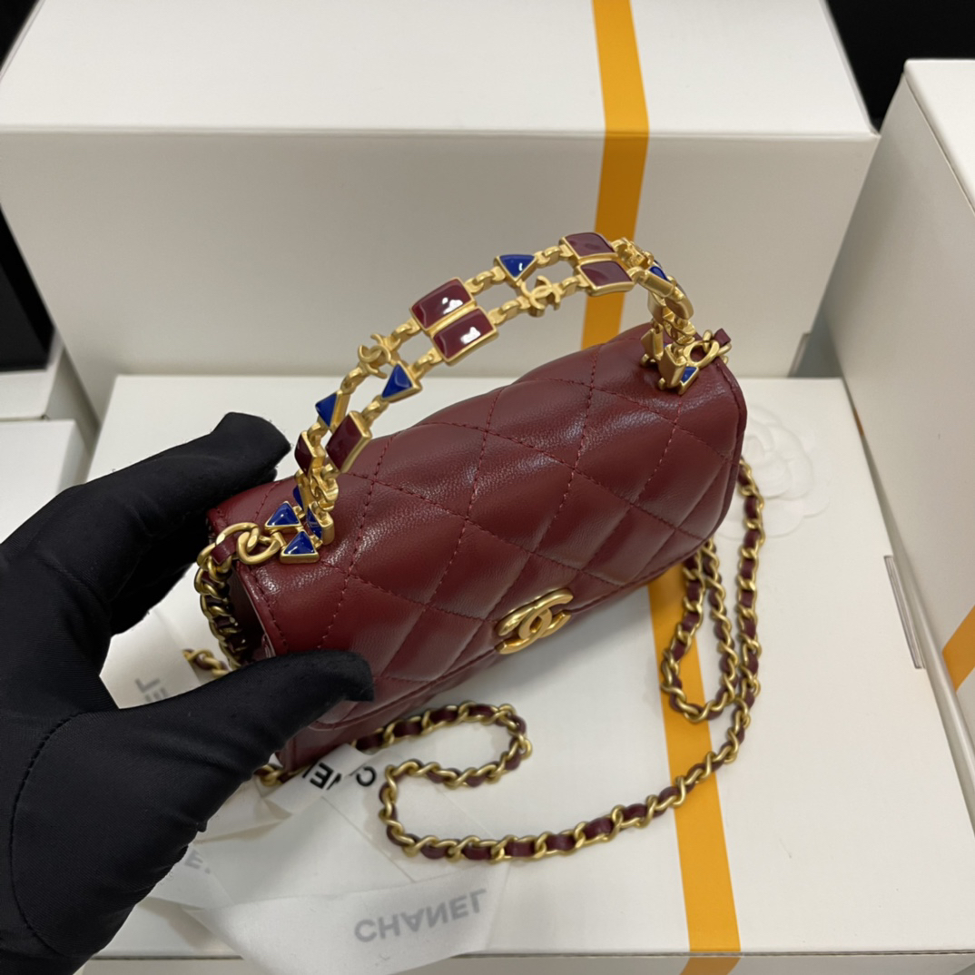 Chanel-Kelly Enamel Chain Bag