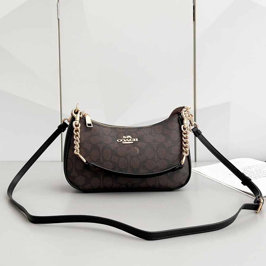 COACH - Teri 25 Leather Underarm Bag Handbag Shoulder Crossbody Bag