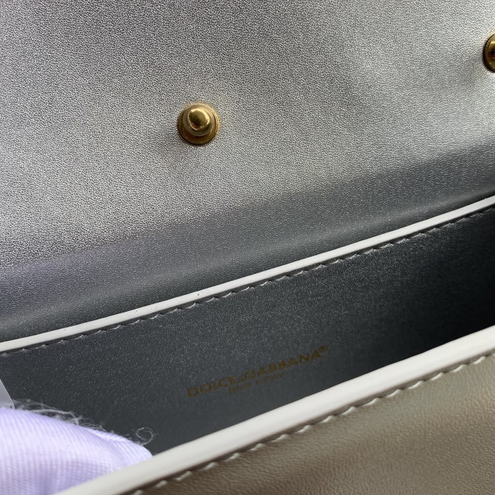 DOLCE & GABBANA - Leather Chain Handle Crossbody Bag