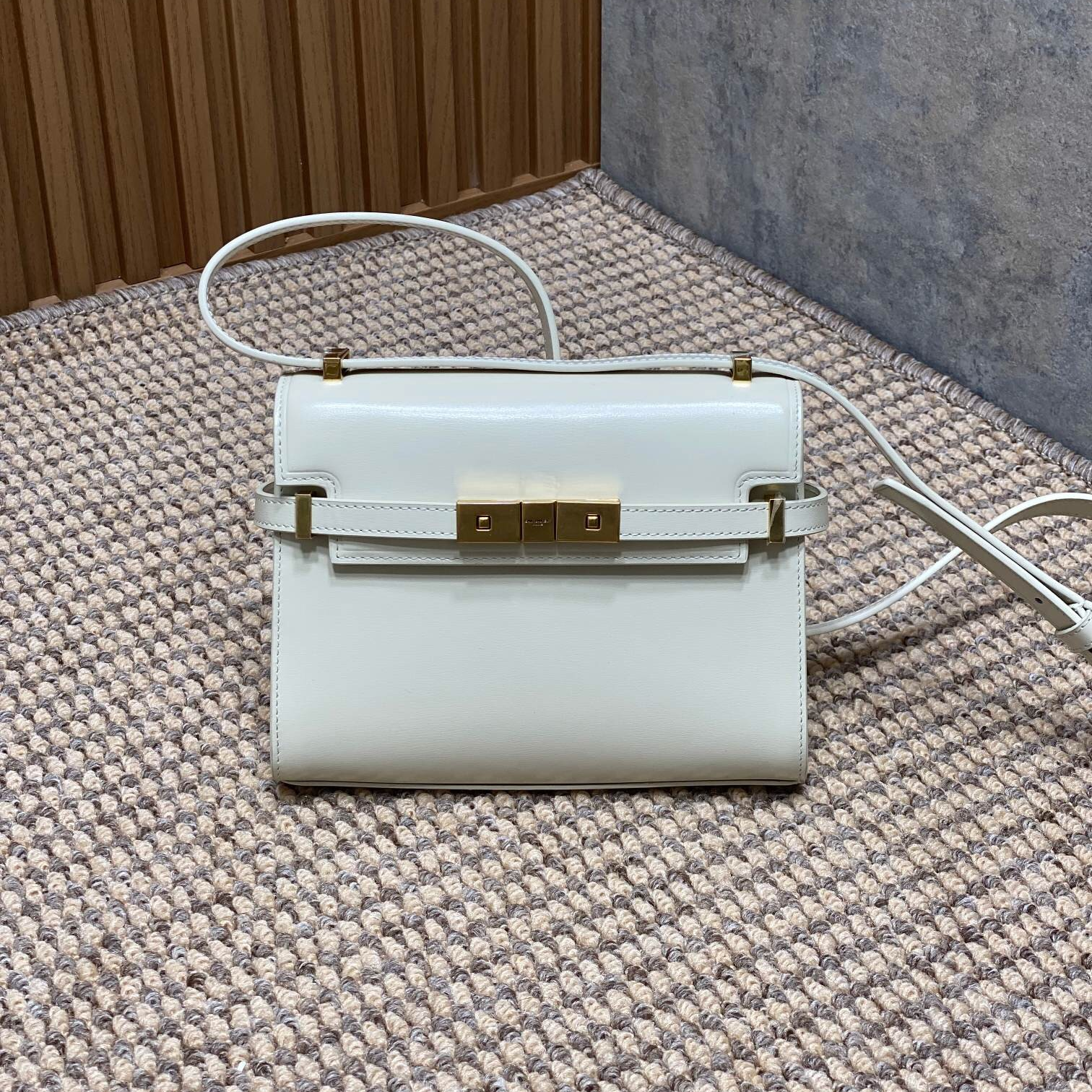YSL-Flip Manhattan baguette bag