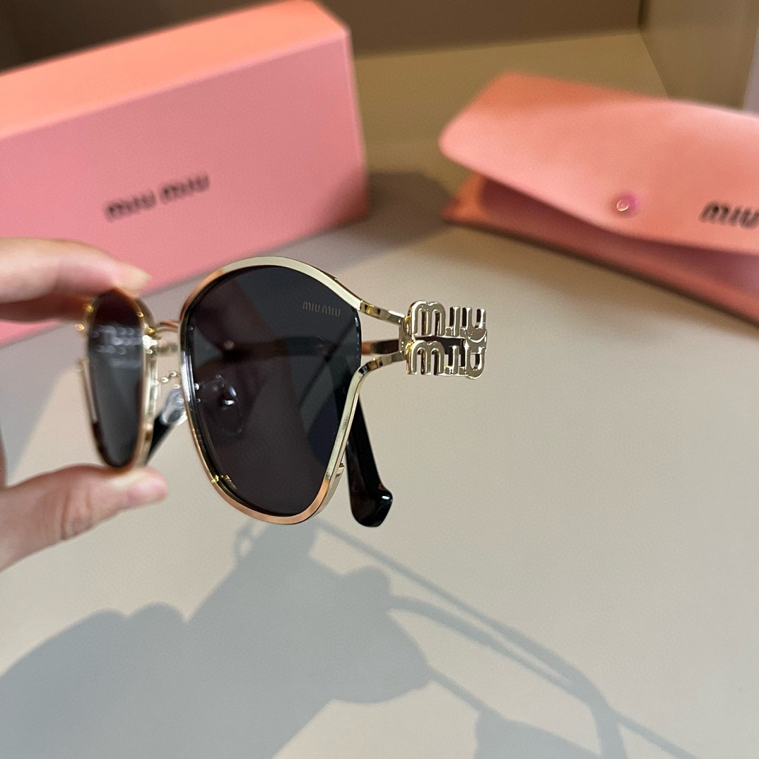 MiuMiu-Metal frame Sunglasses