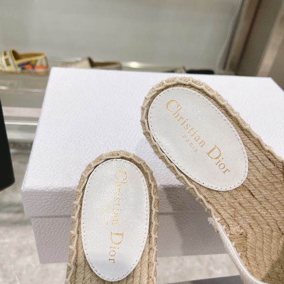 Dior-Three Dimensional Embroidery Woven Fisherman's Shoes