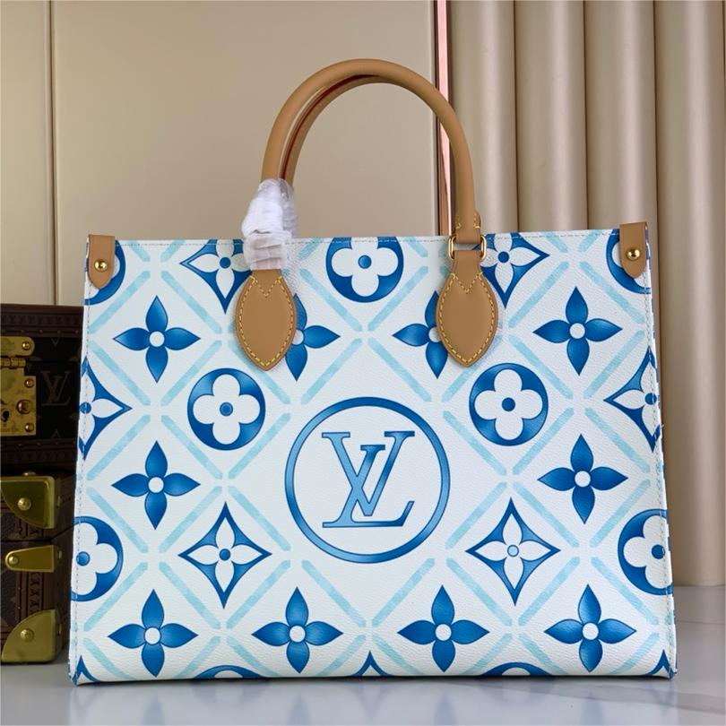 LV-by the Pool on the Go Medium Blue Tote Bag