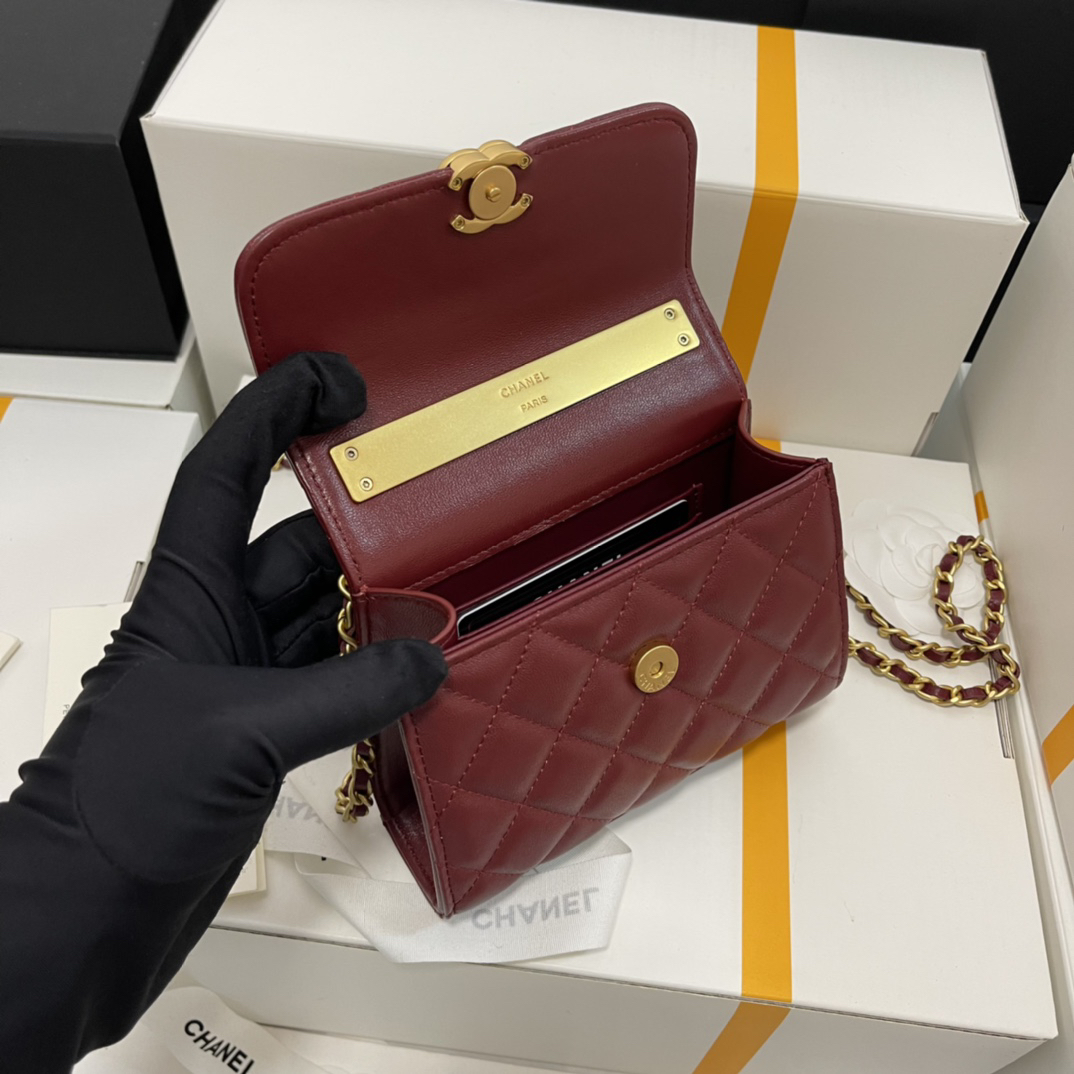 Chanel-Kelly Enamel Chain Bag