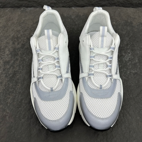 Dior-White Mesh Fabric Sports Shoes