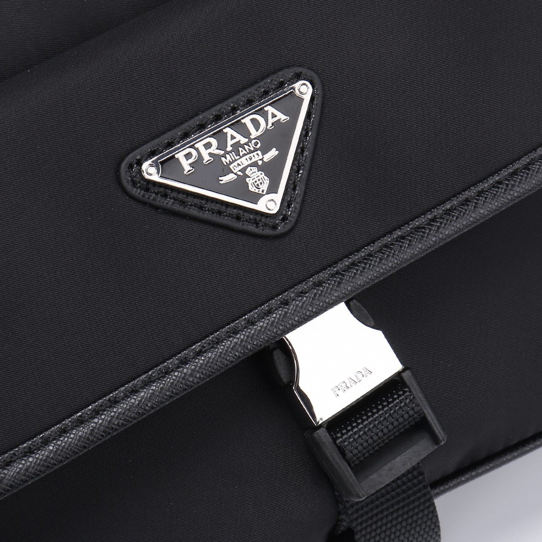 Prada-Waterproof fabric mailman bag