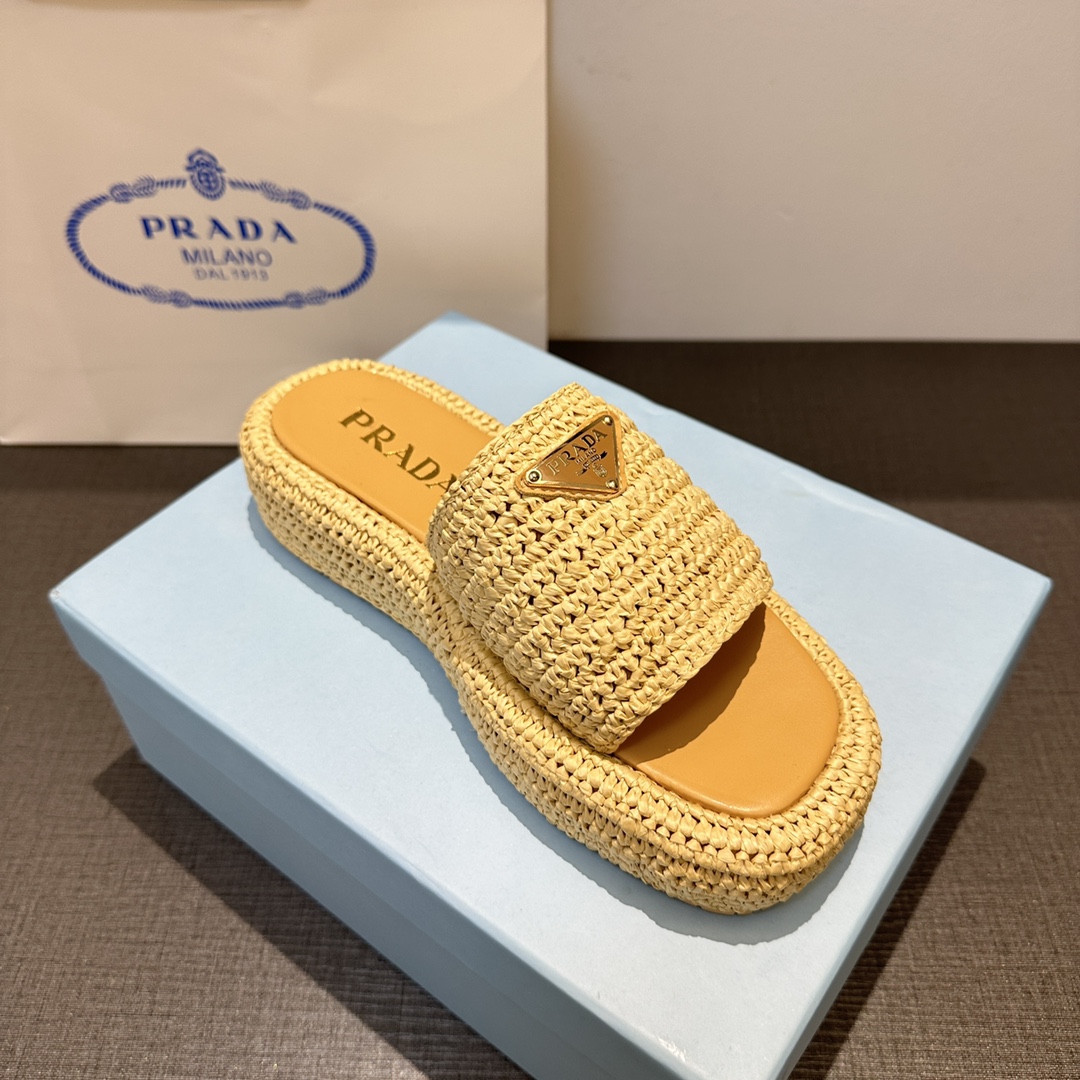Prada-straw sandals