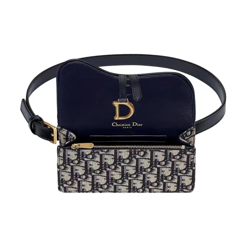 DIOR- Saddle Classic Oblique Print Single Shoulder Crossbody Waist Bag