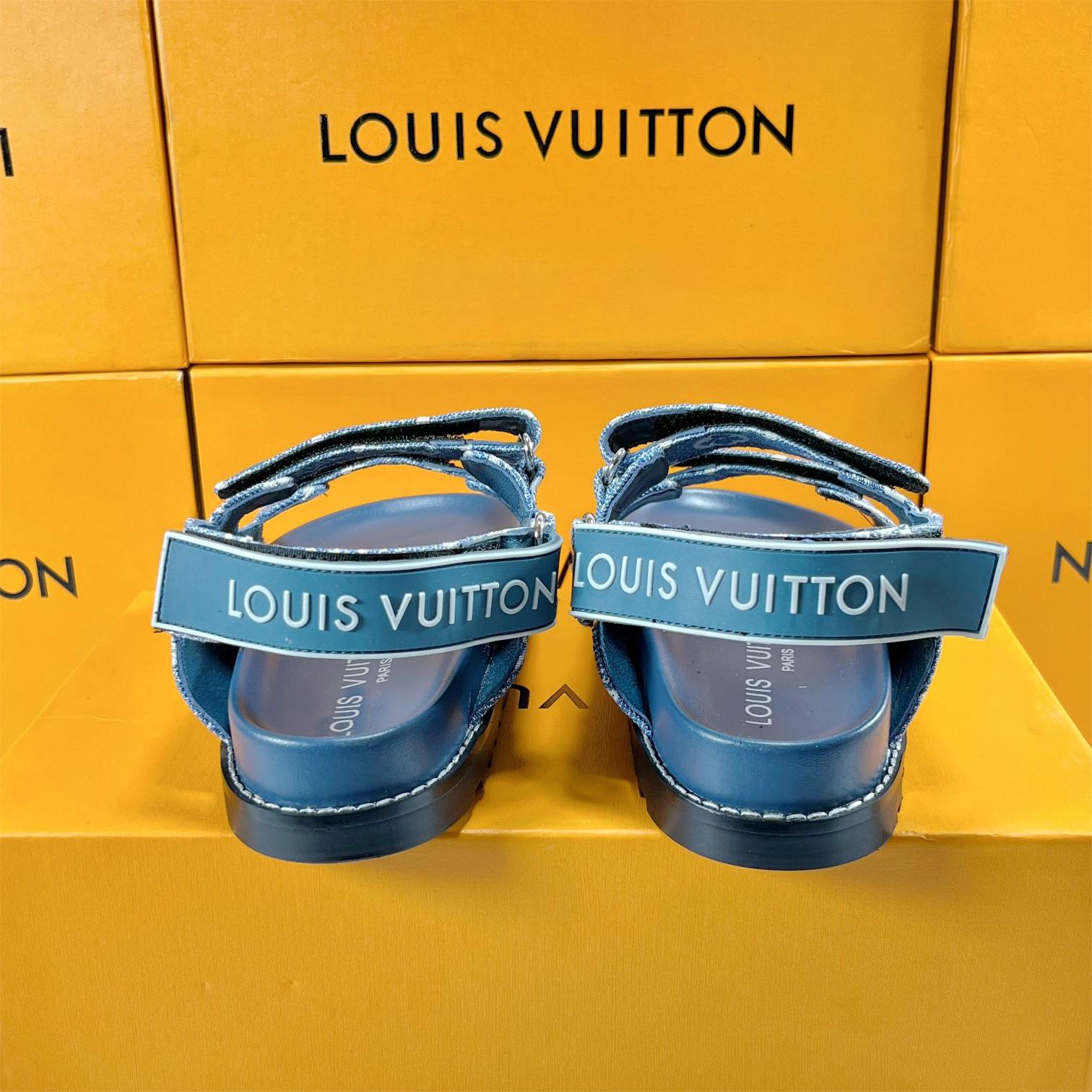 LV-Beach sandals, slippers, denim