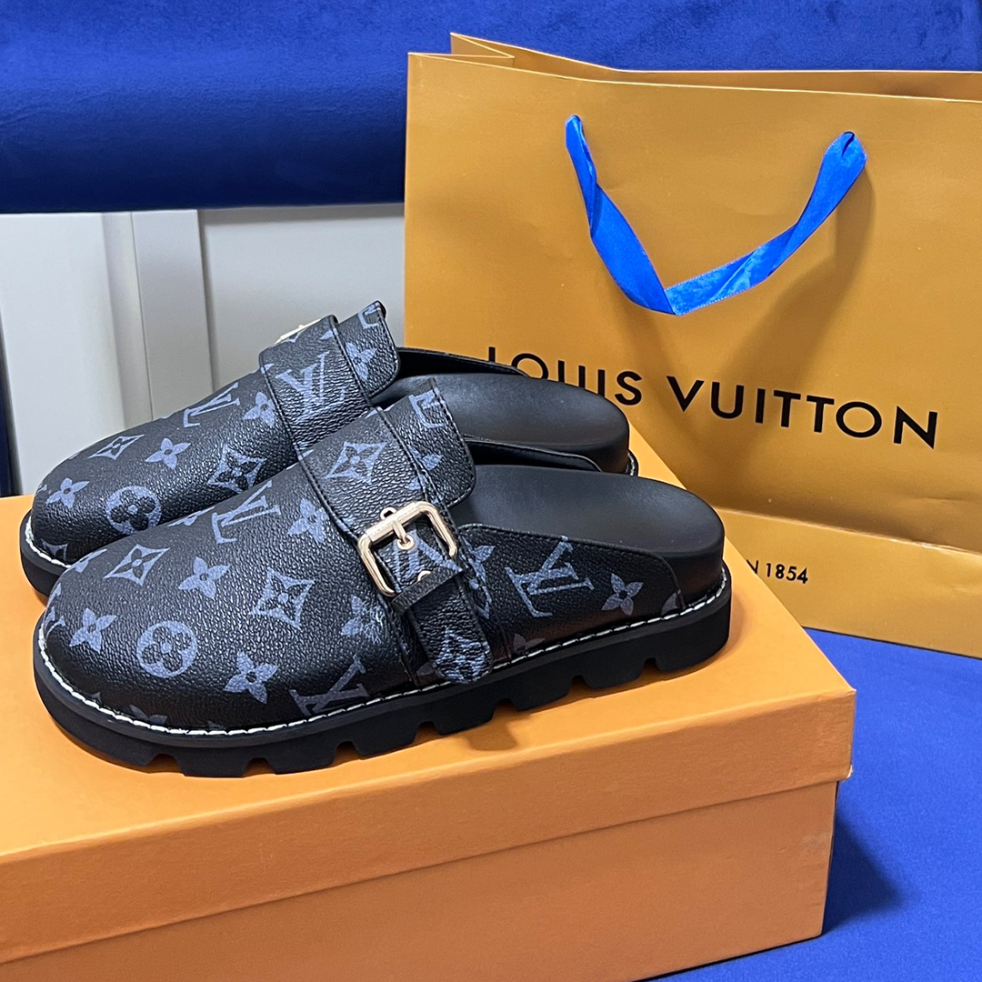 LV-wrap-around slippers