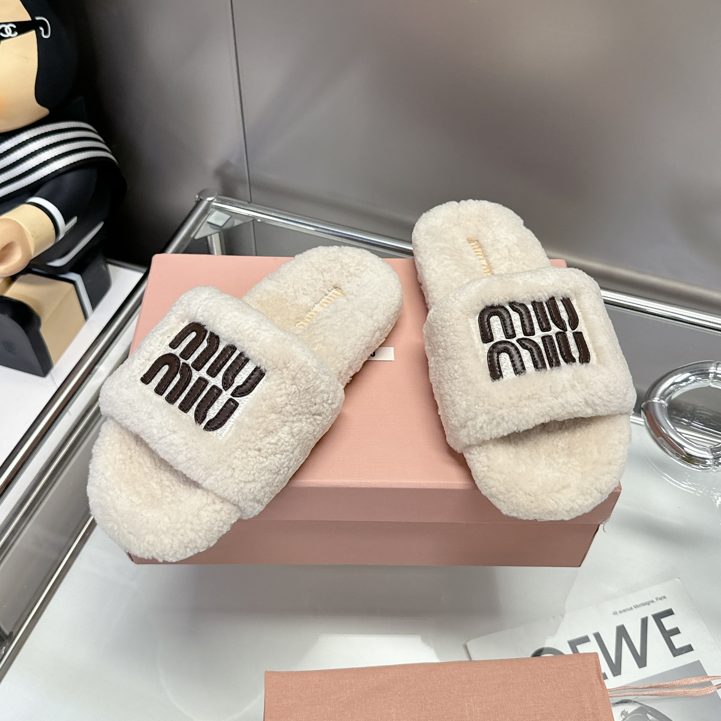 MIU MIU - Thick-soled Furry Slippers