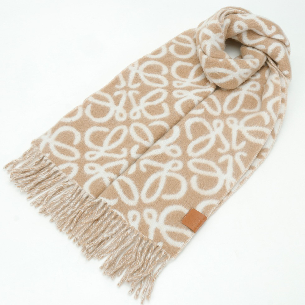 LOEWE- BEIGE Wool Scarf