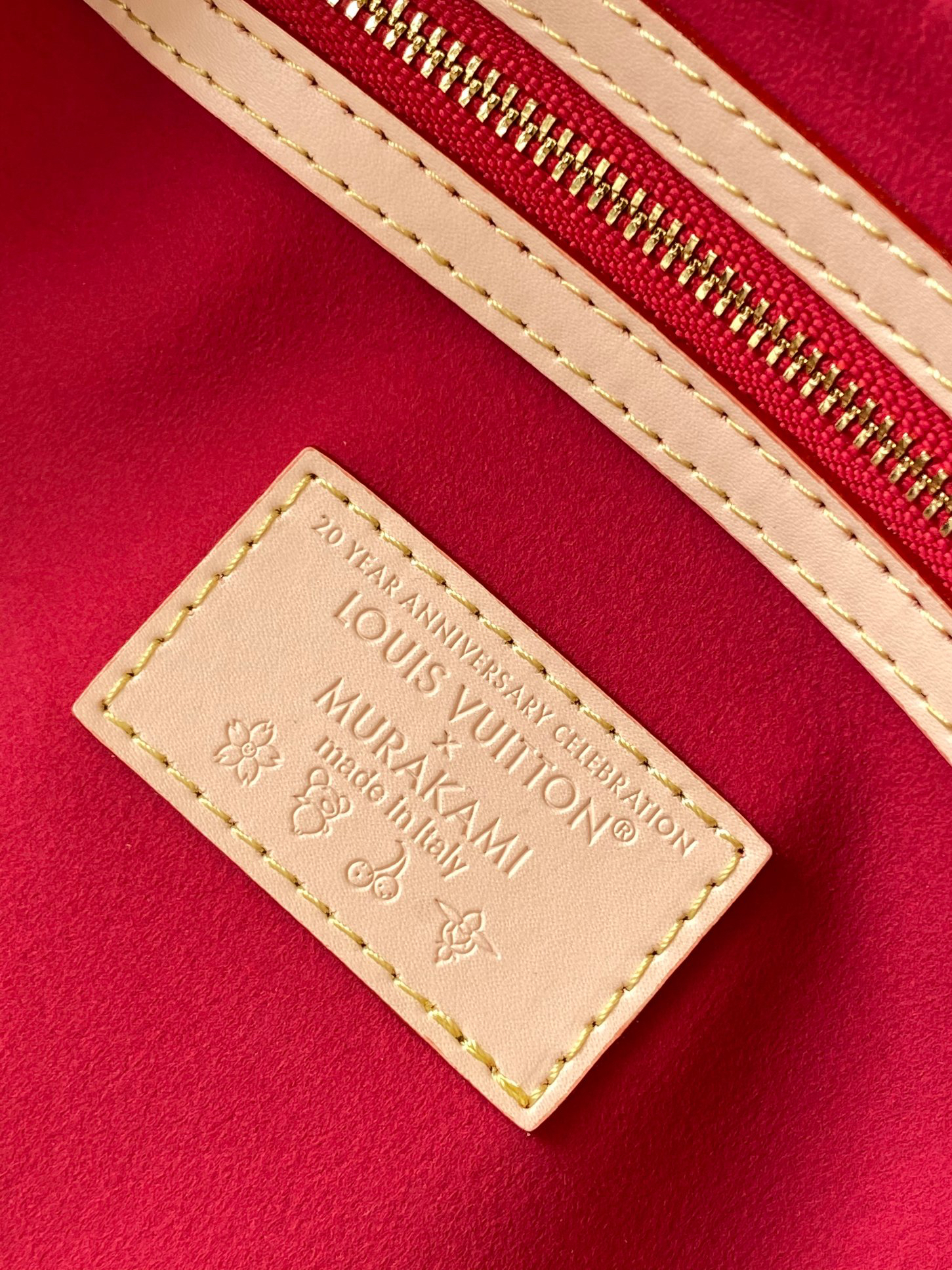 Louis Vuitton X Takashi Murakami Speedy Bag Cherry Brown Monogram Gold Hardware