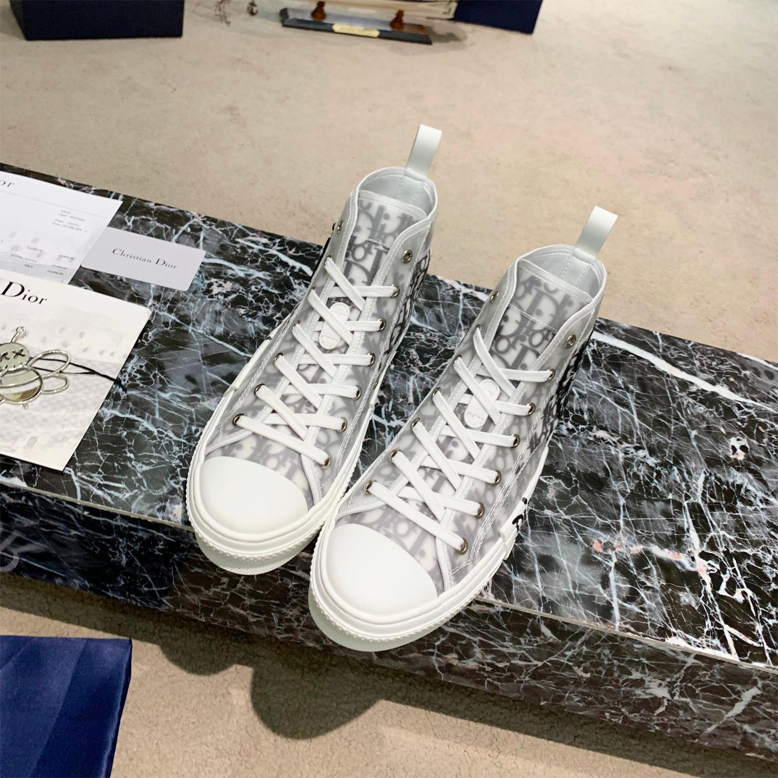 Dior-Skull high top shoes