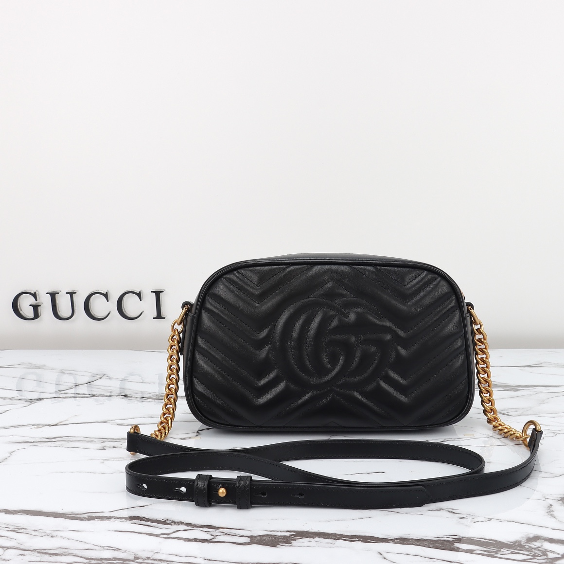 GUCCI-Marmont series chain shoulder backpack