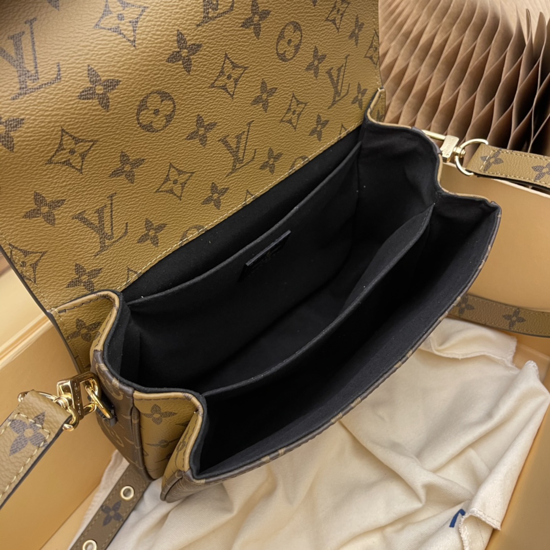 LV-Yellow Flower Metis Classic Postman Bag