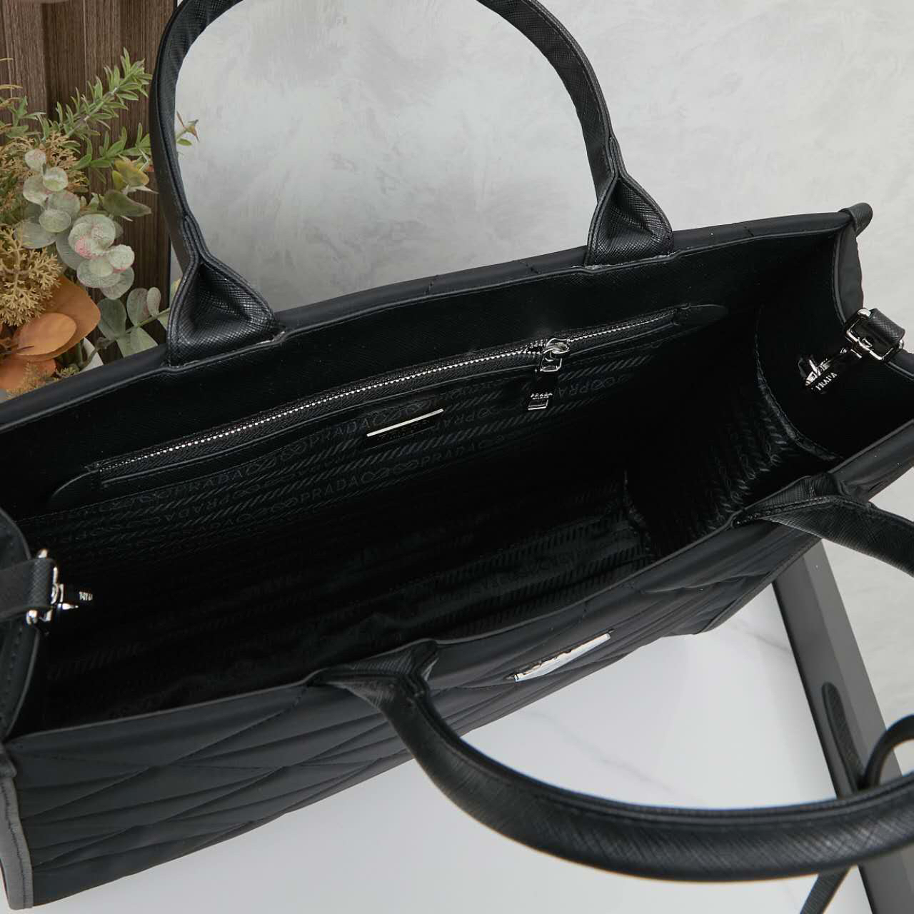 Prada-Parachute material shopping bag