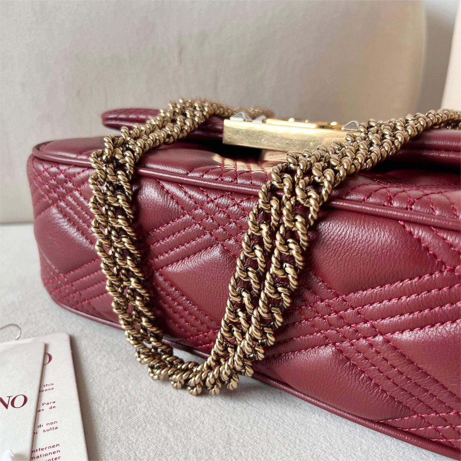 VALENTINO-Lingge patterned sheepskin bag