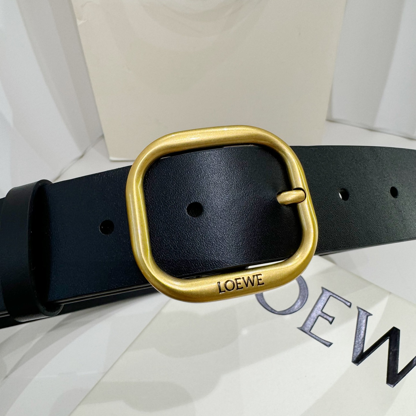 LOEWE - Women's Logo Engraved Calfskin Belt