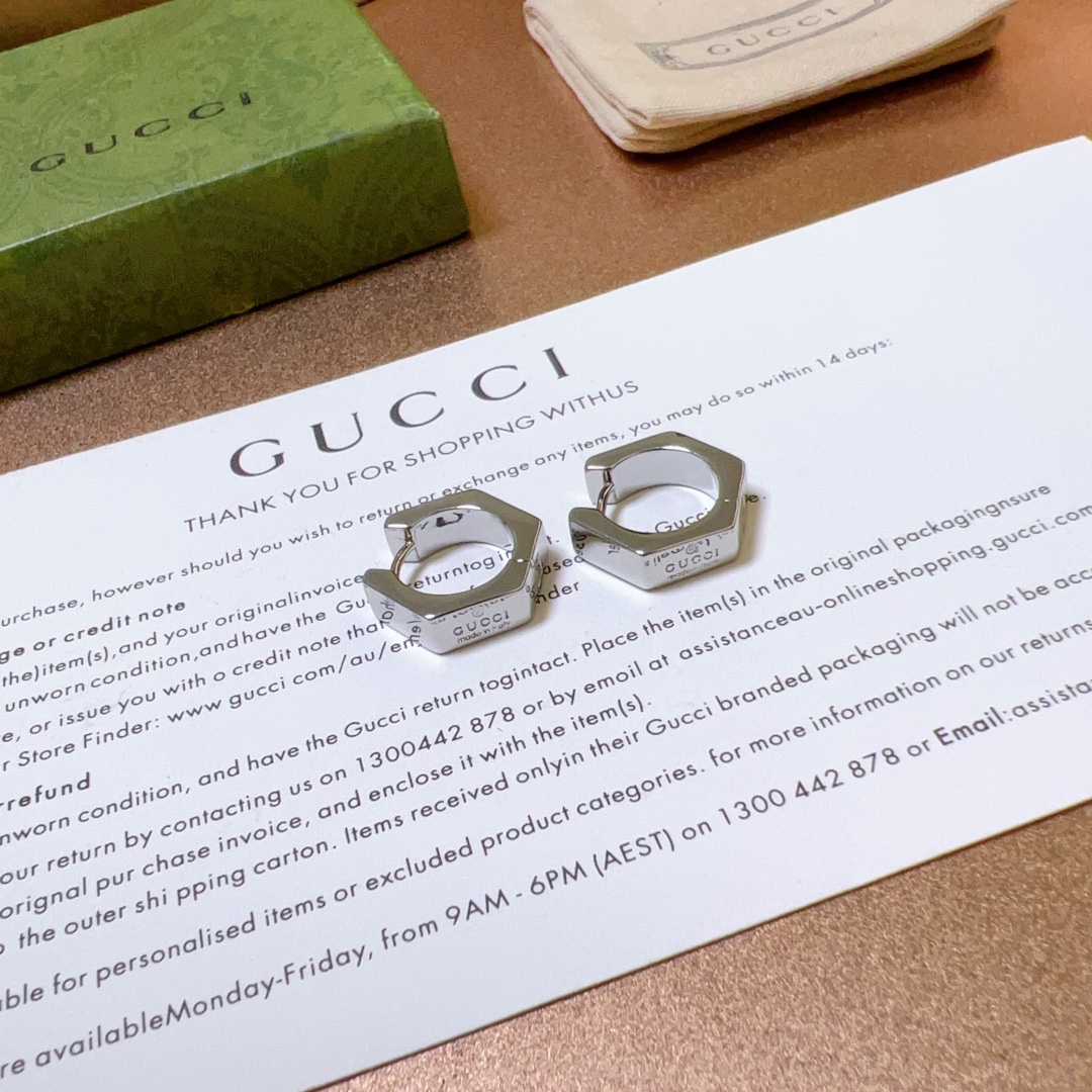 GUCCI-Anger Forest series double G earrings