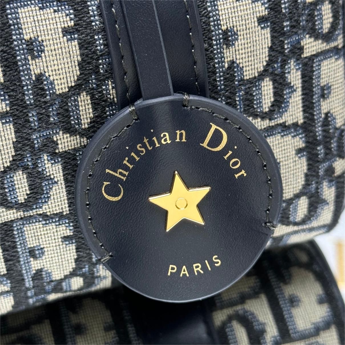 Dior-Groove 20 handbag with blue Oblique print