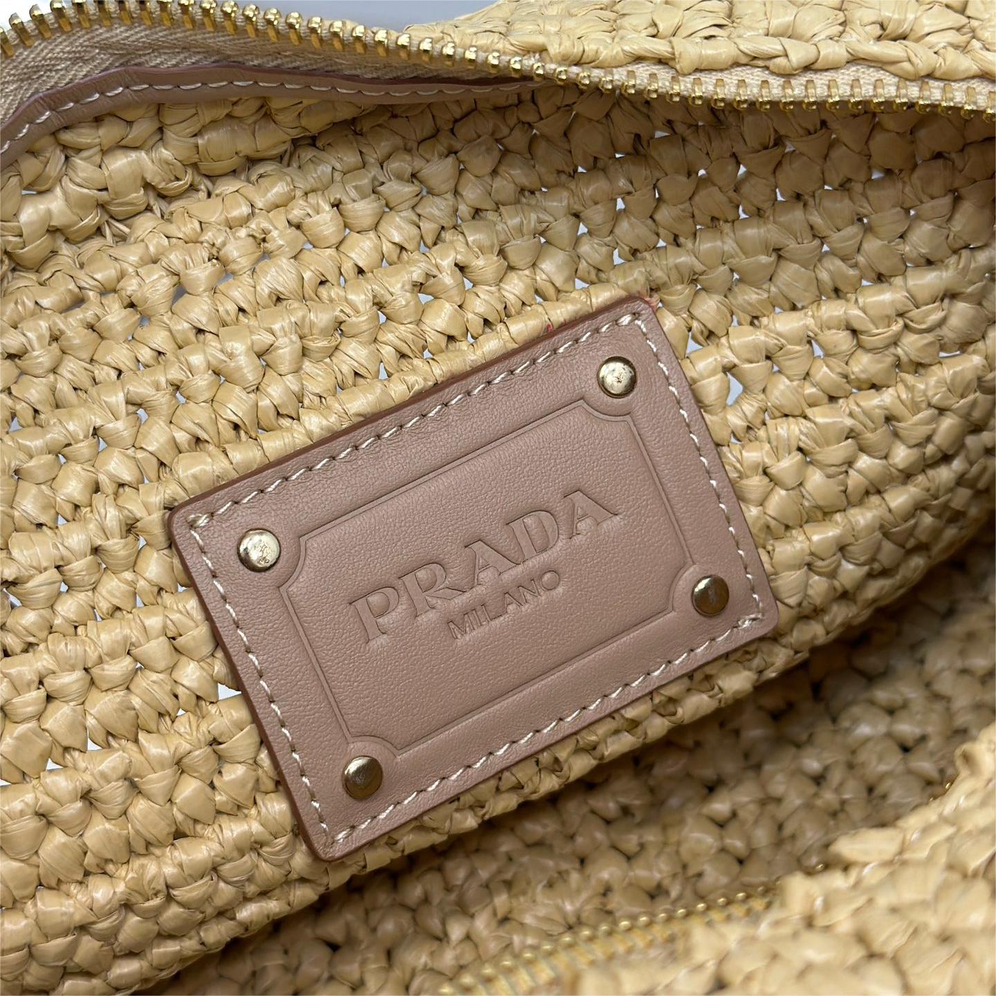 Prada-Straw Camera Bag