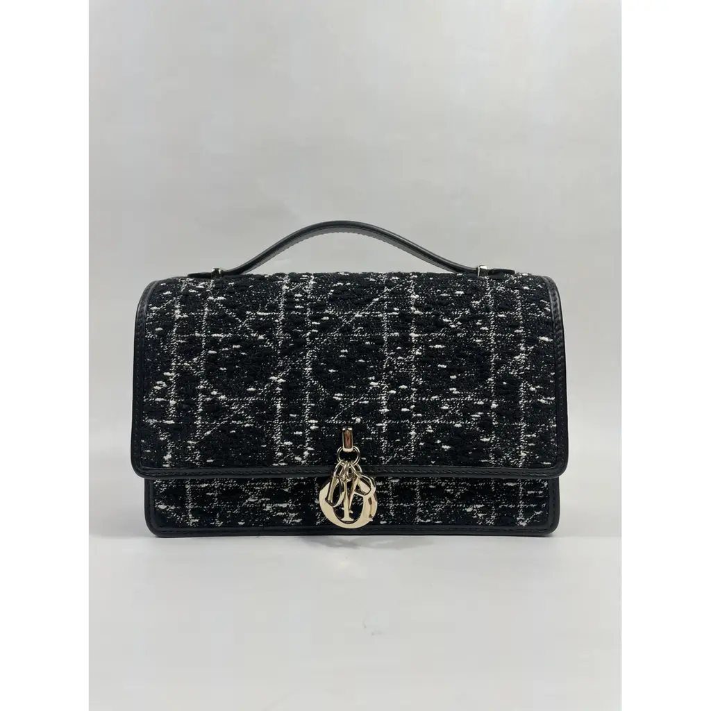 Dior-Miss Dior top handle leather handbag