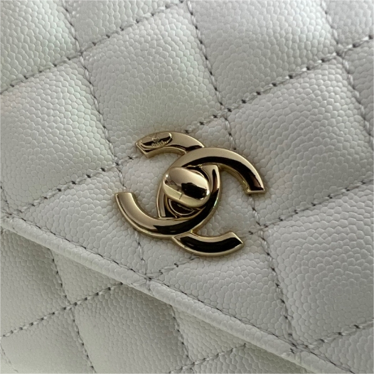 CHANEL-Mini Mouth Cover Leather Chain Decoration Handle Handbag