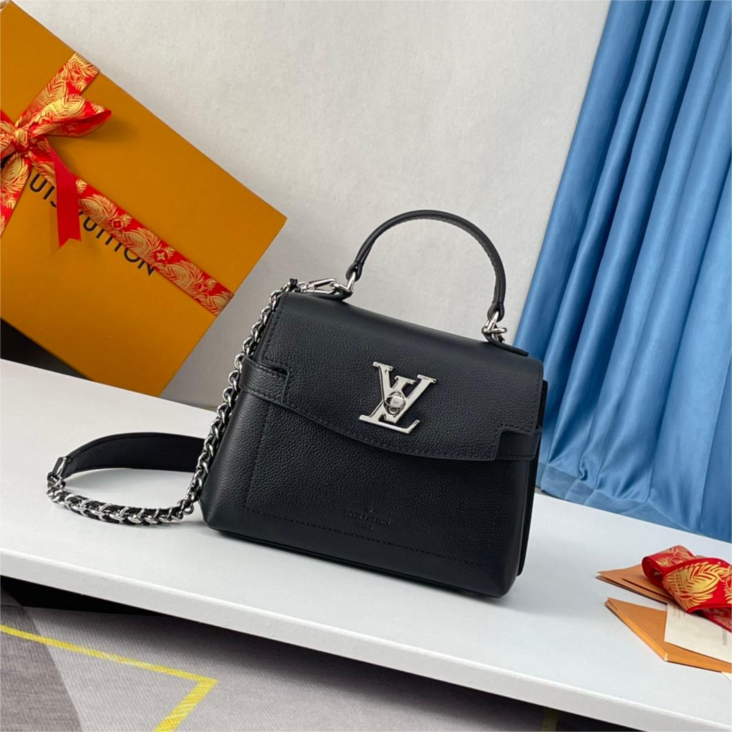 LV-LOCKME EVER Mini Black Handbag