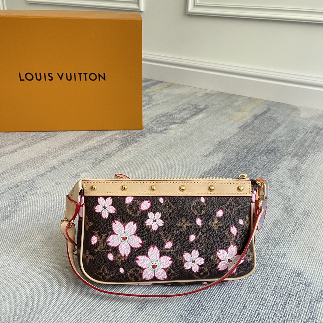 LV x T. Murakami Cherry Blossom Accessory Pouch