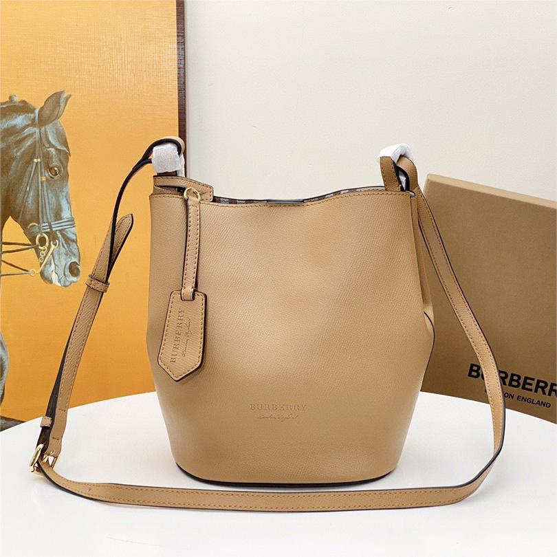 Burberry-Classic Haymarket plaid slanted back bucket bag