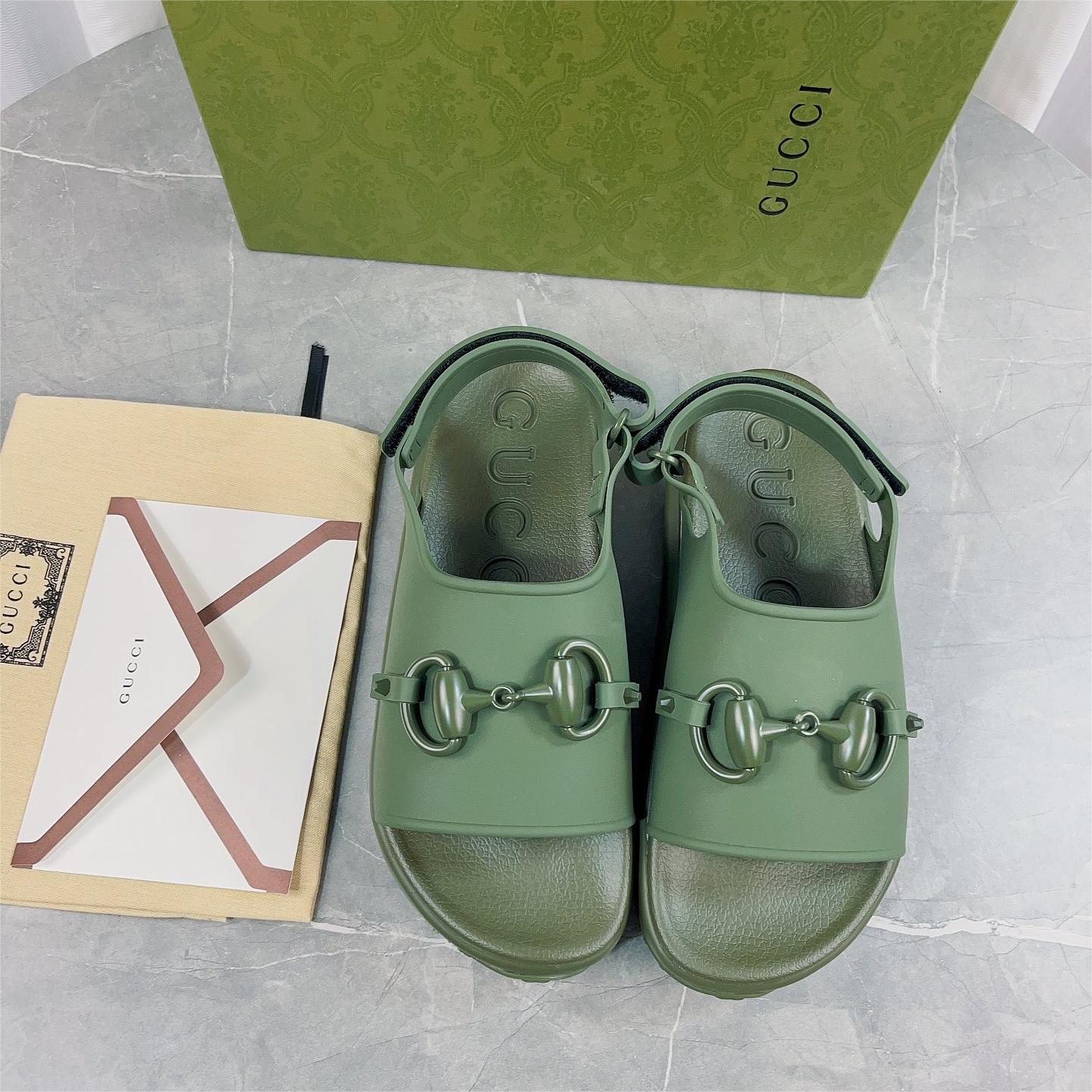 GUCCI-New women's horseneck buckle thick soled sandals