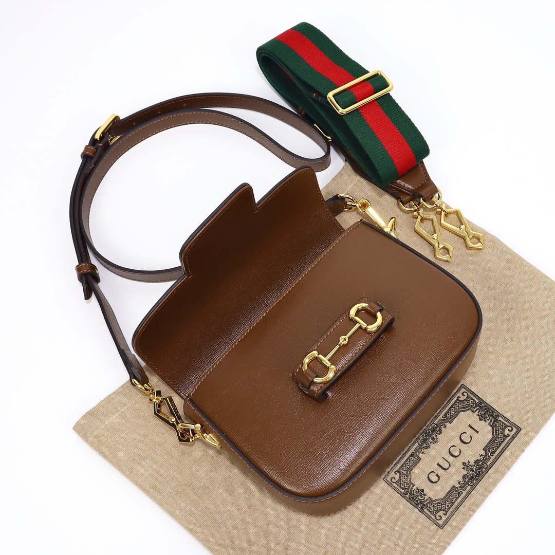 Gucci-1955 Horsebit Bag with Buckle and Saddle