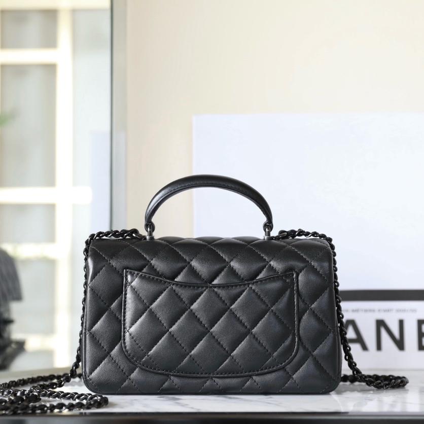 Chanel-Handle All 𝖡𝗅𝖺𝖼𝗄 CF Mini Handbag