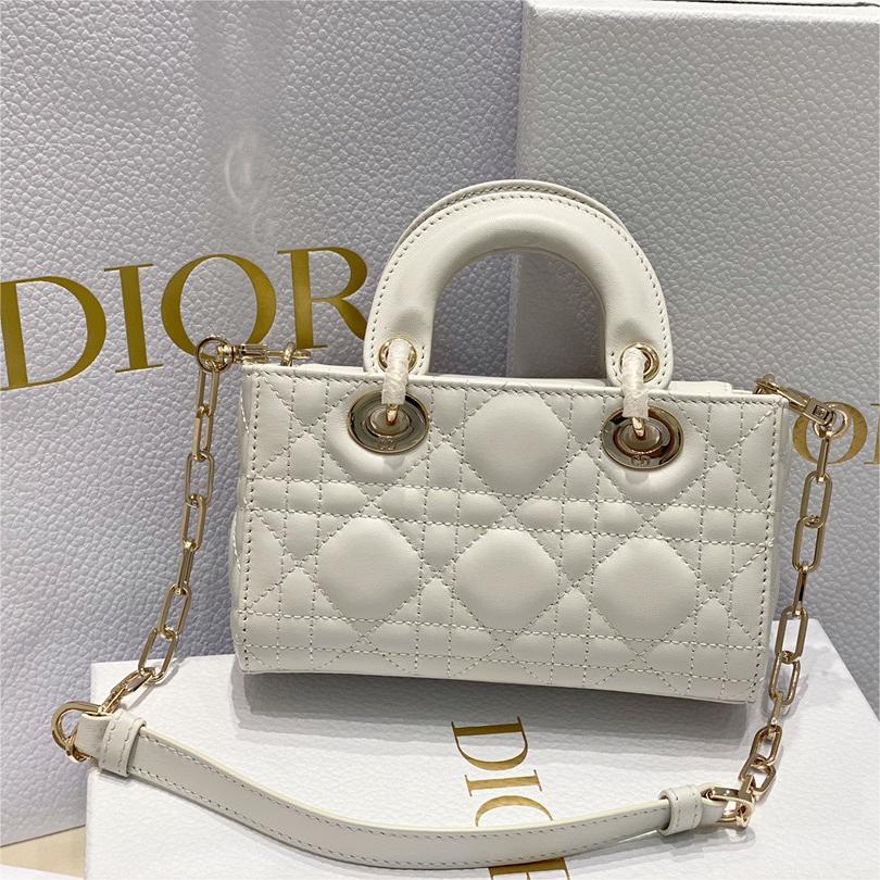 DIOR-Lady D-Joy Ultra Mini White Handbag