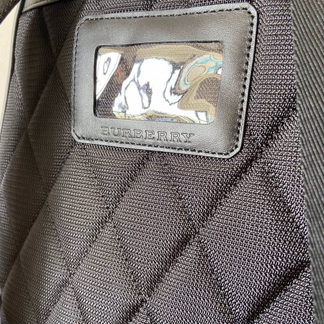 Burberry-Nylon embroidered backpack