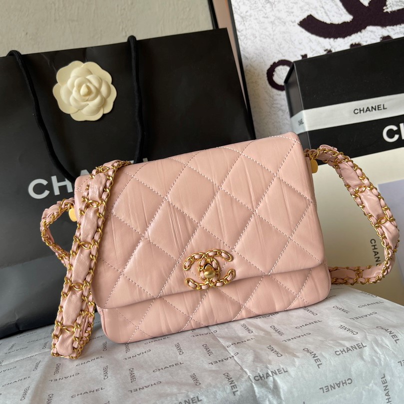 Chanel-Sheepskin Wide Shoulder Strap Shoulder bag