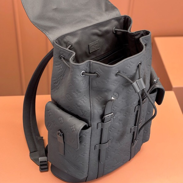 LV- CHRISTOPHER Grained Taurillon Leather Backpack