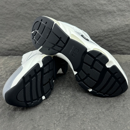 Dior-White Mesh Fabric Sports Shoes