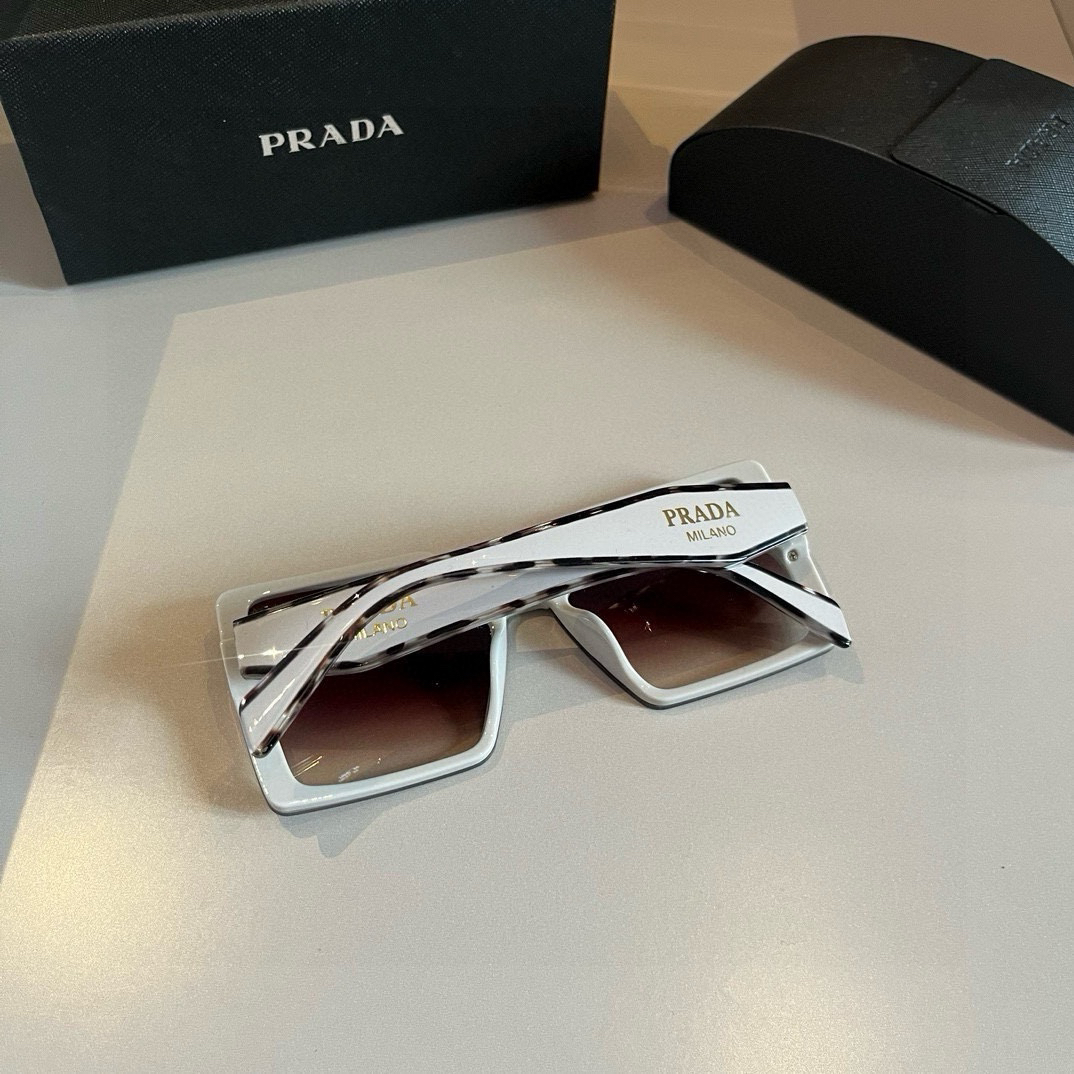 Prada-large black framed Sunglasses