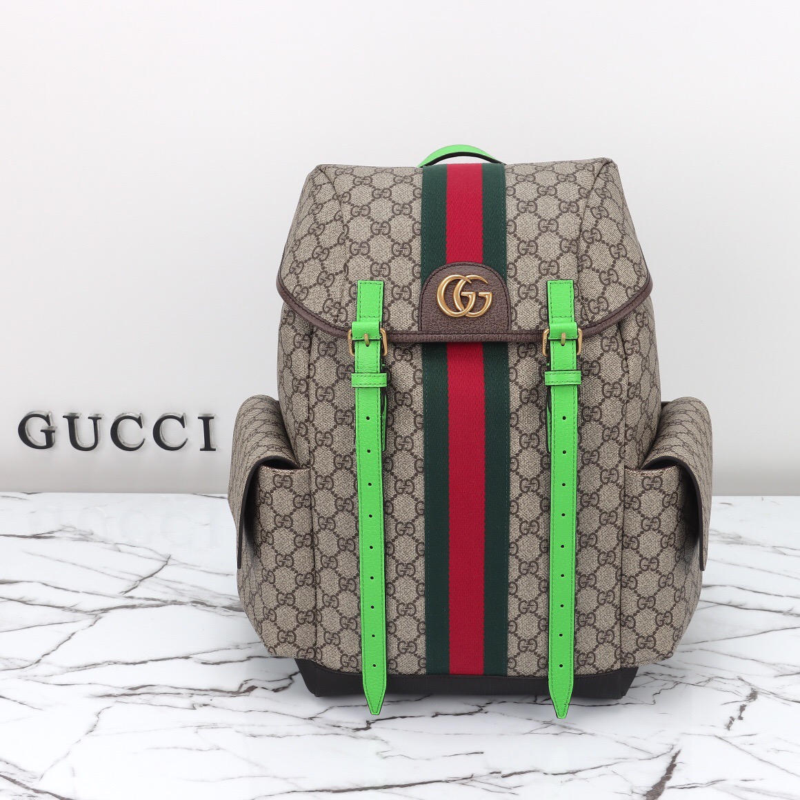 Gucci-GG Supreme Ophidia Series Backpack