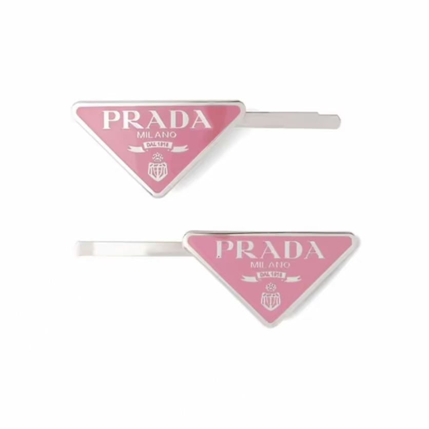 PRADA - Triangle Logo Hair Clip