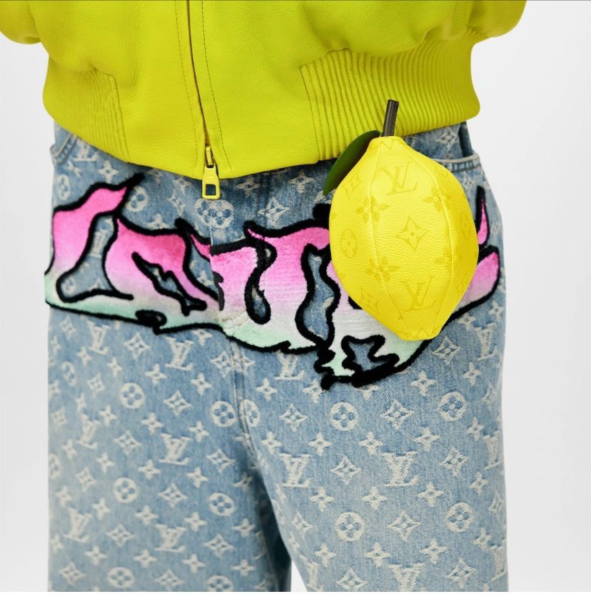 LOUIS VUITTON - Classic monogram Lemon shape canvas and cowhide leather Clutch