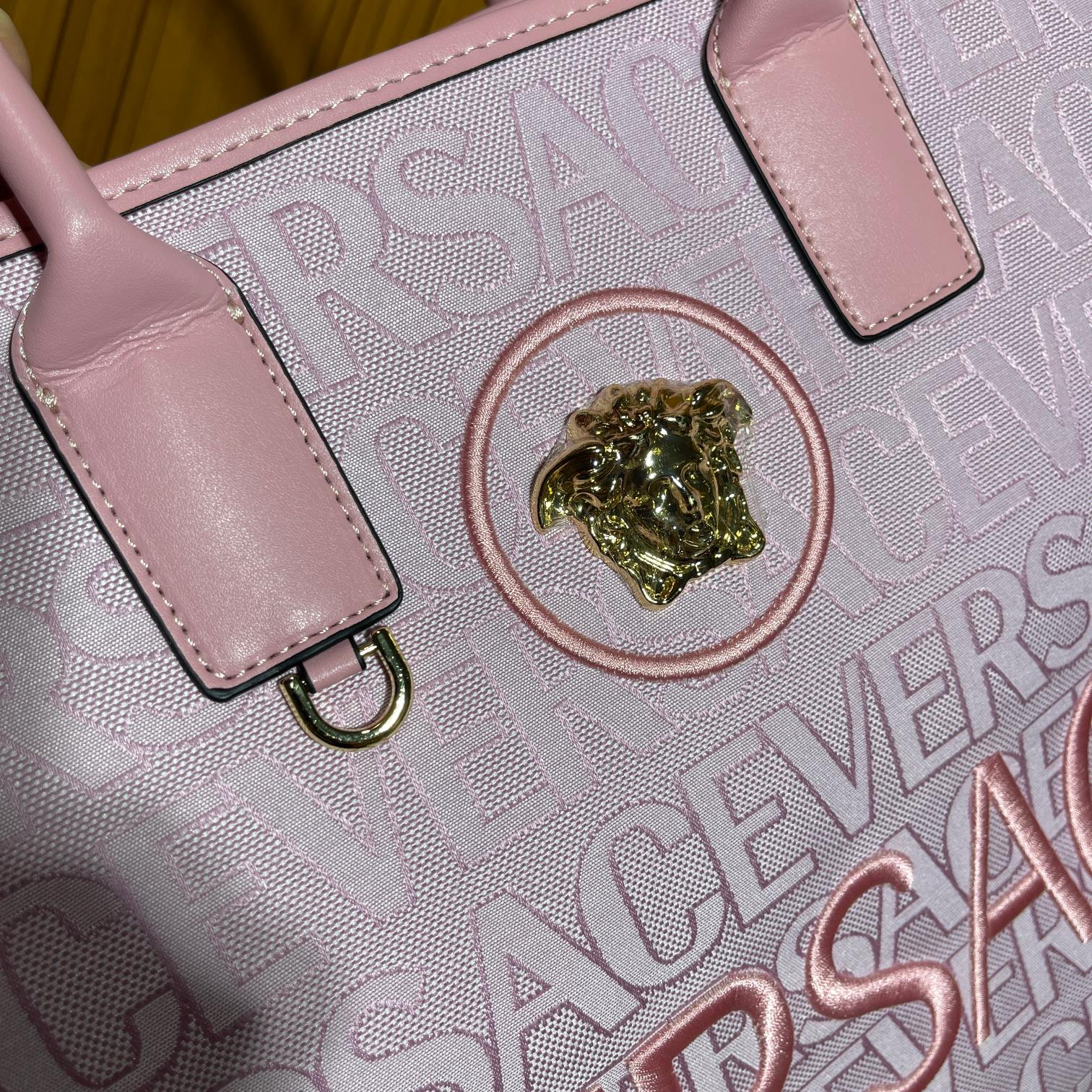 Versace-Large letter tote bag