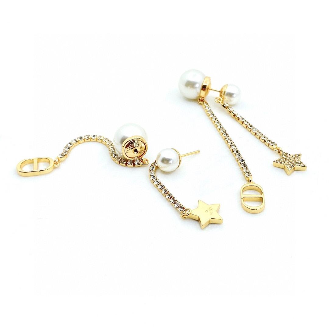 Dior-Bead suspension chain tassel